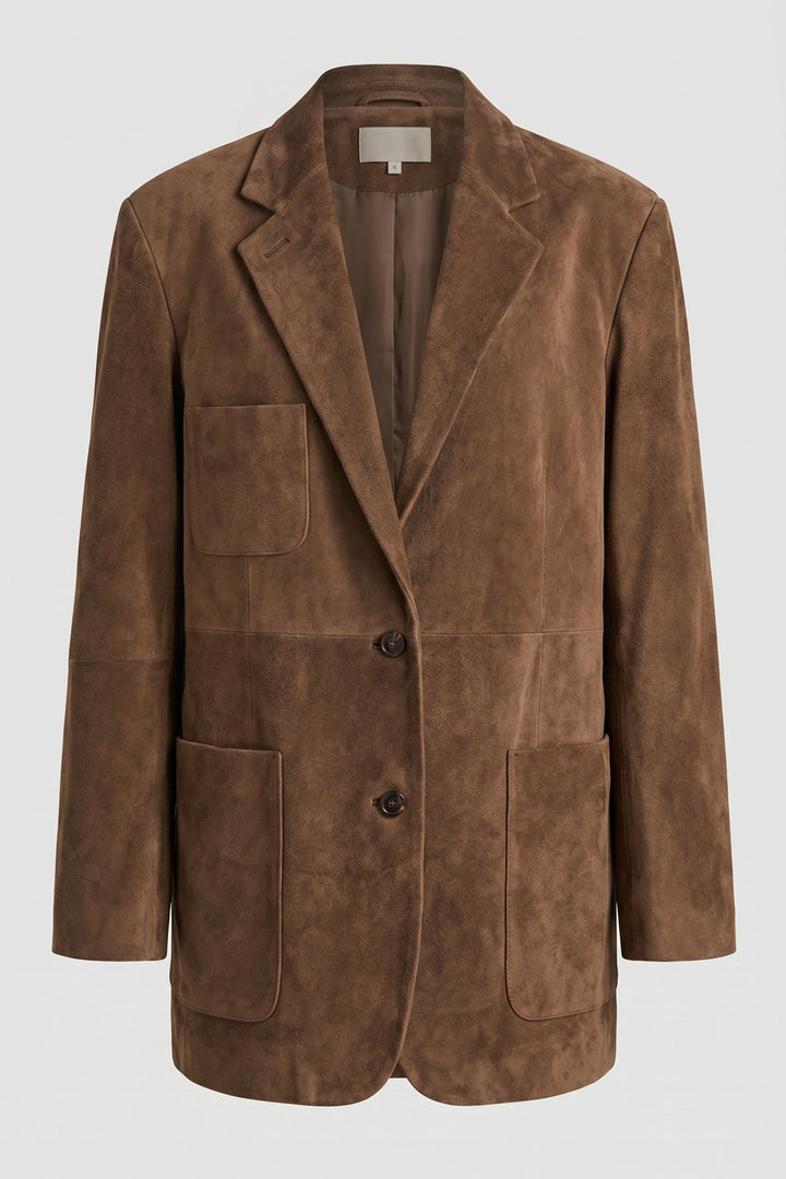 ALDRIDGE - Suede Leather - brown suede, quiet luxury, elegant women's, minimalist studio