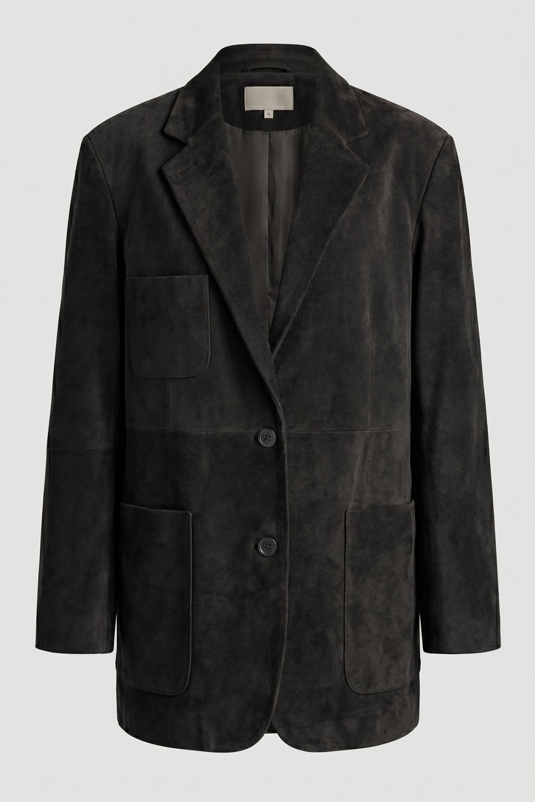 ALDRIDGE - Suede Leather - rich black blazer quiet luxury