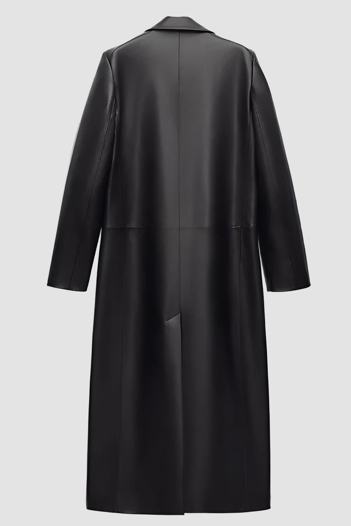 Leather Coat Long Trench