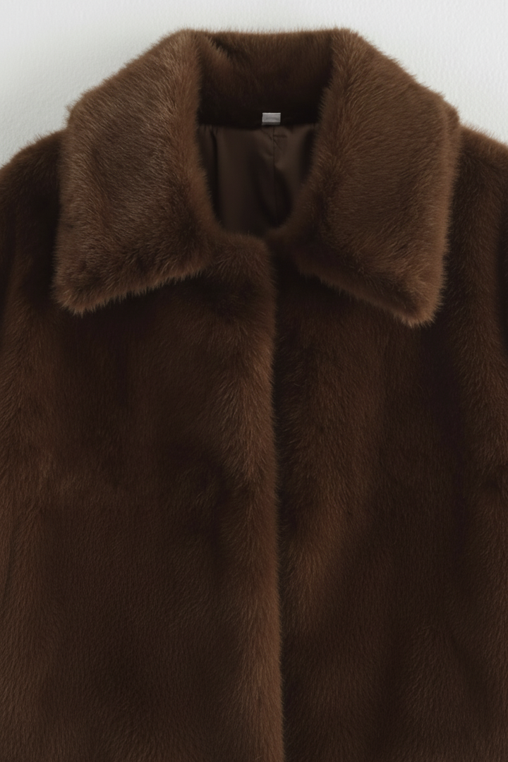 AVENNE short faux-fur jacket.