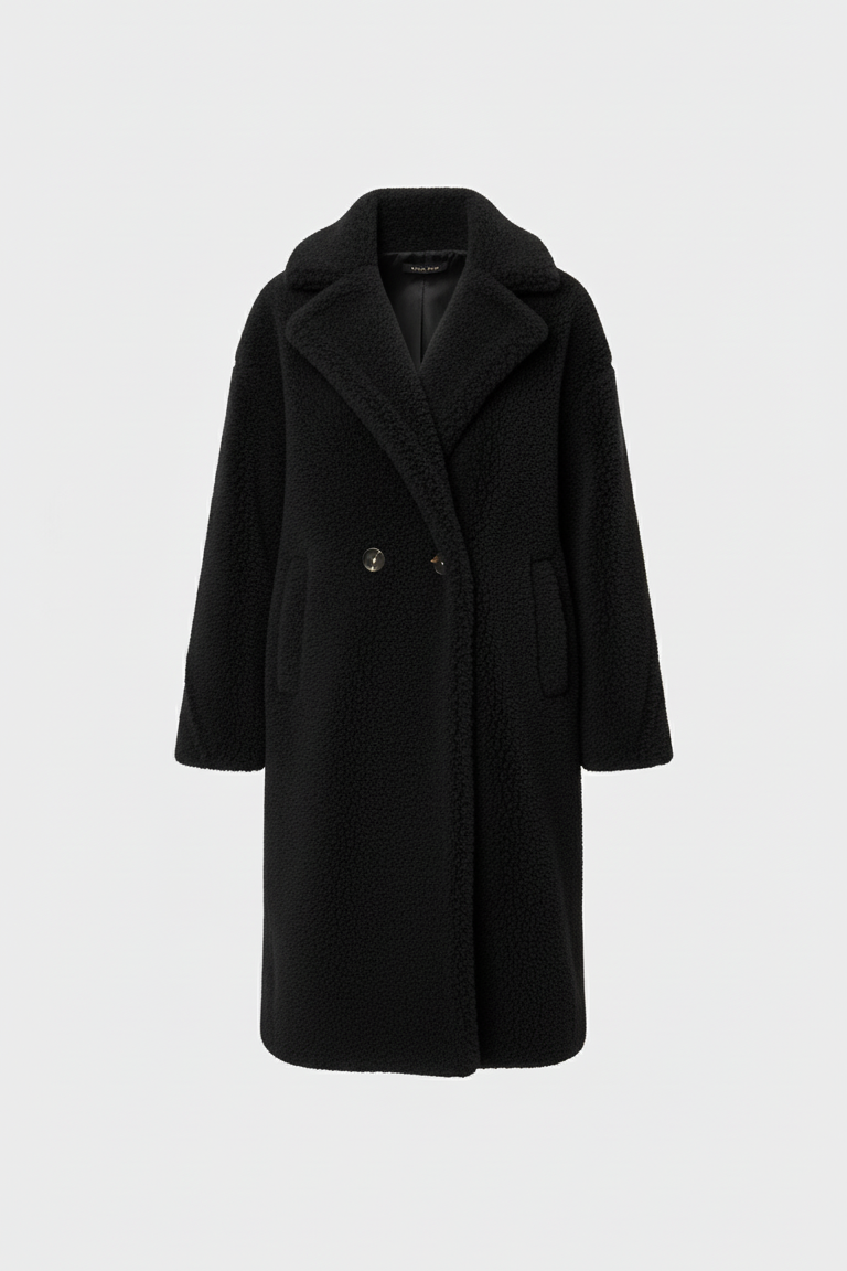 Black coat on a white background