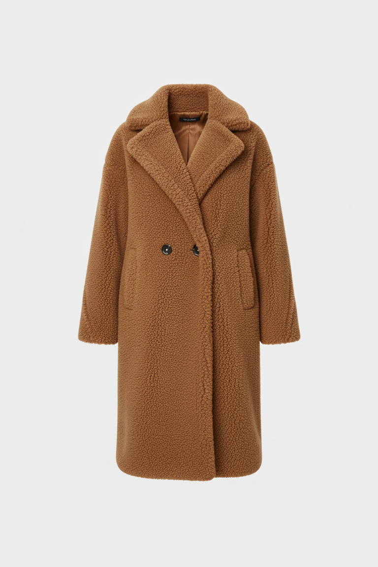 Brown coat on a white background