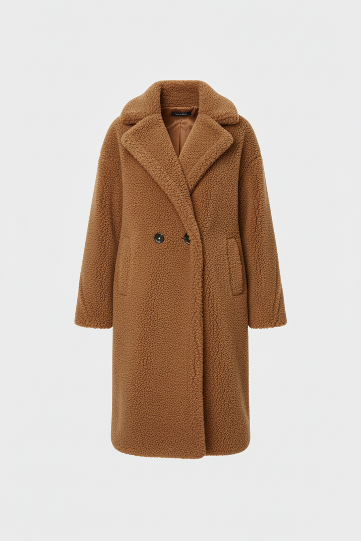 Brown coat on a white background