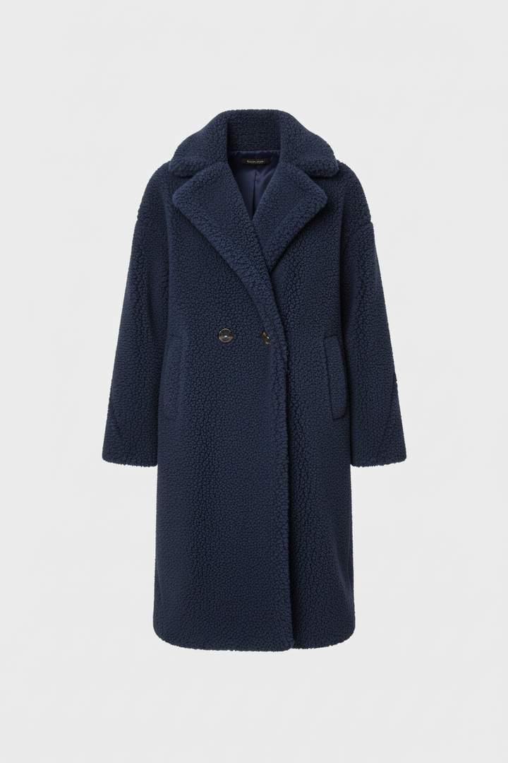 Navy blue coat on a white background