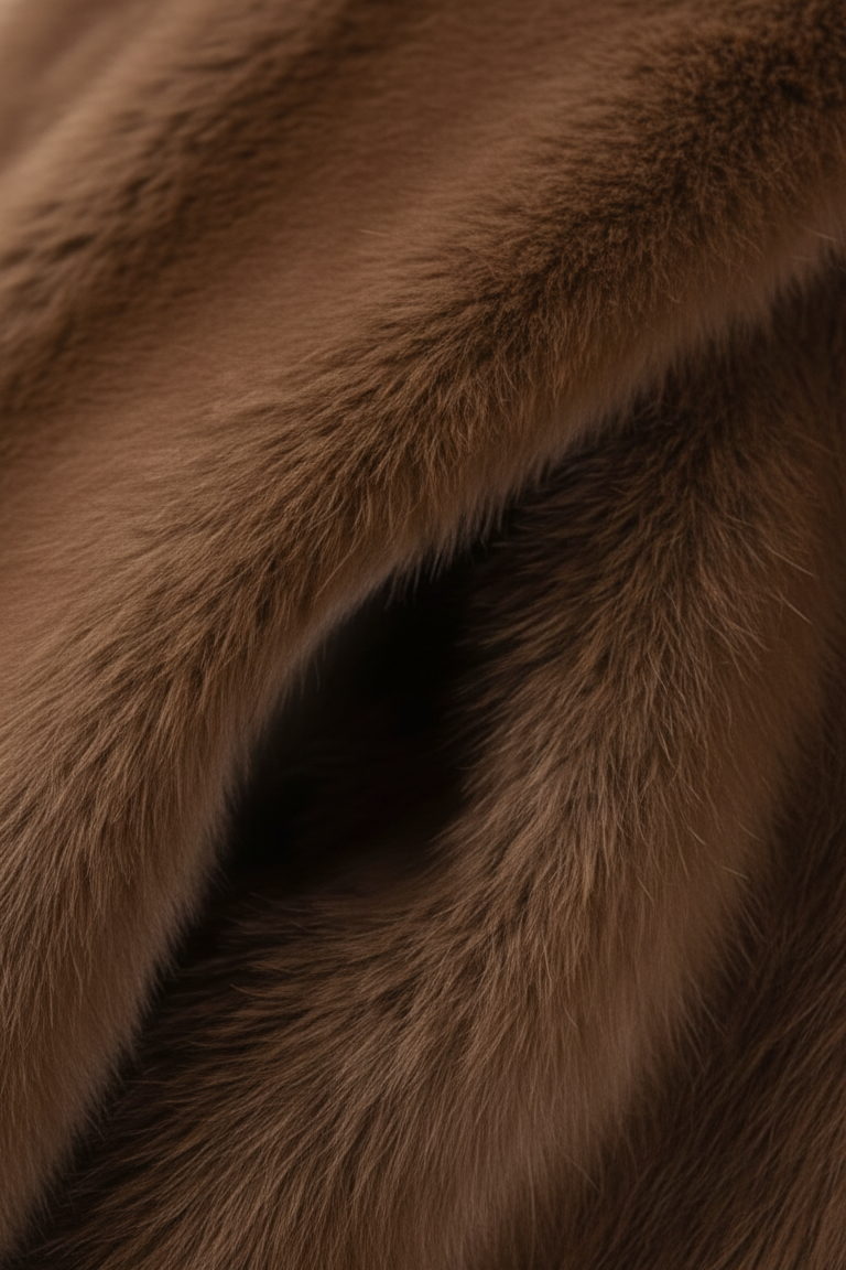 A closer look at the AVENNE short faux fur jacket.