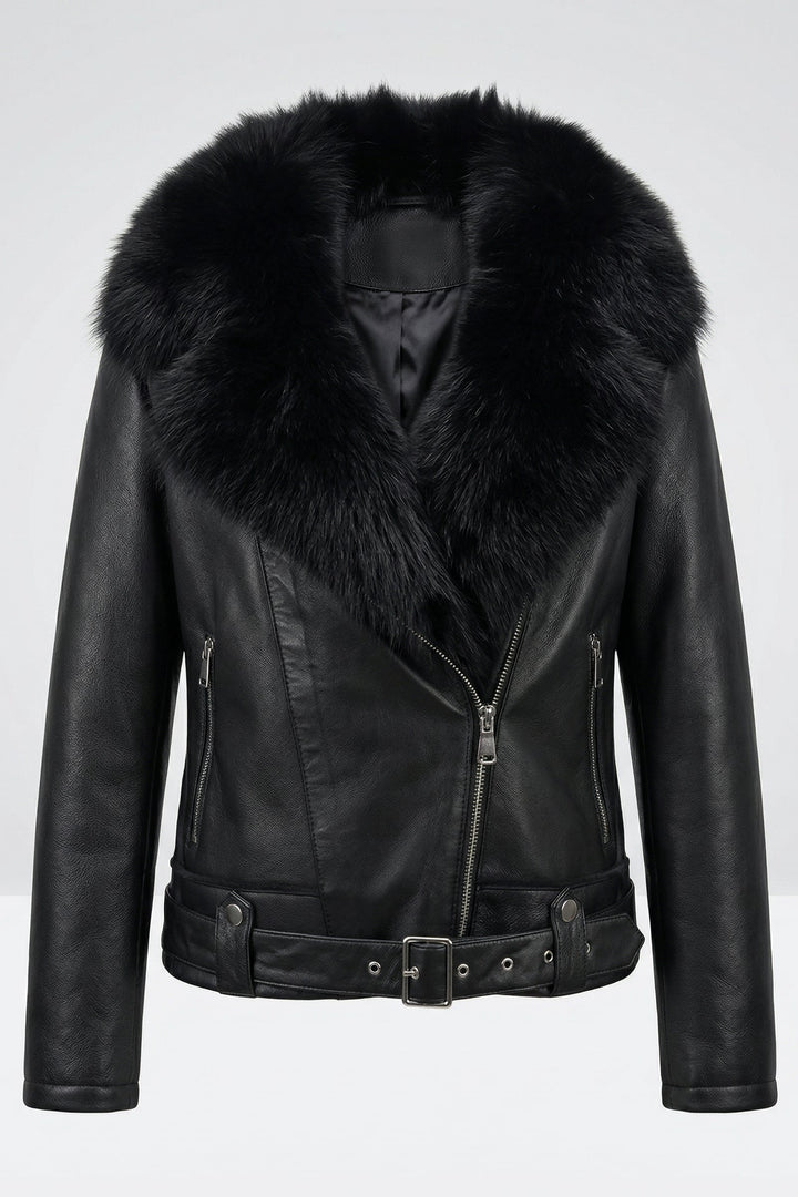 BENTLEY – Shearling Leather jacket - product shot, front view