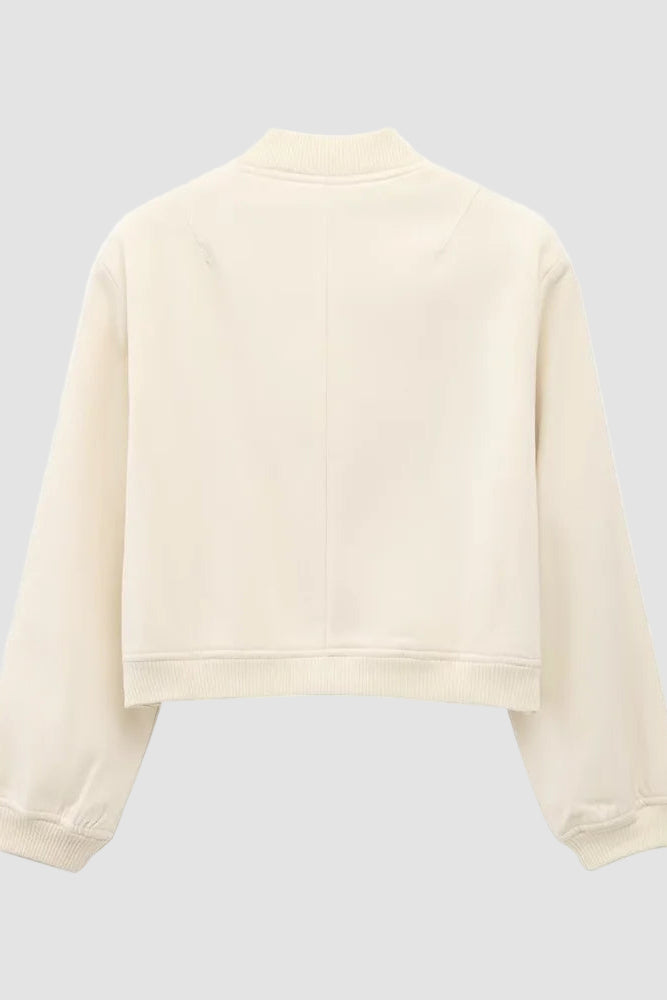 Beige sweatshirt on a white background