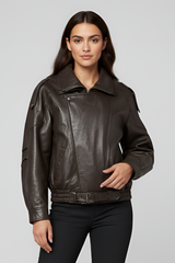 BILLIE - Oversize Bubble Leather Jacket