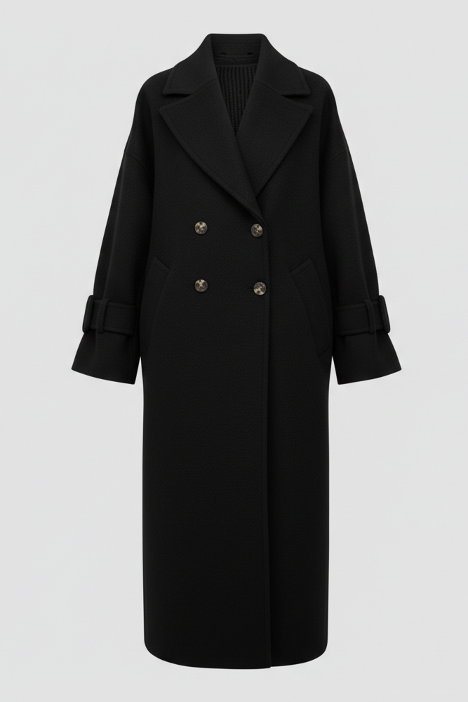 Black coat on a light gray background