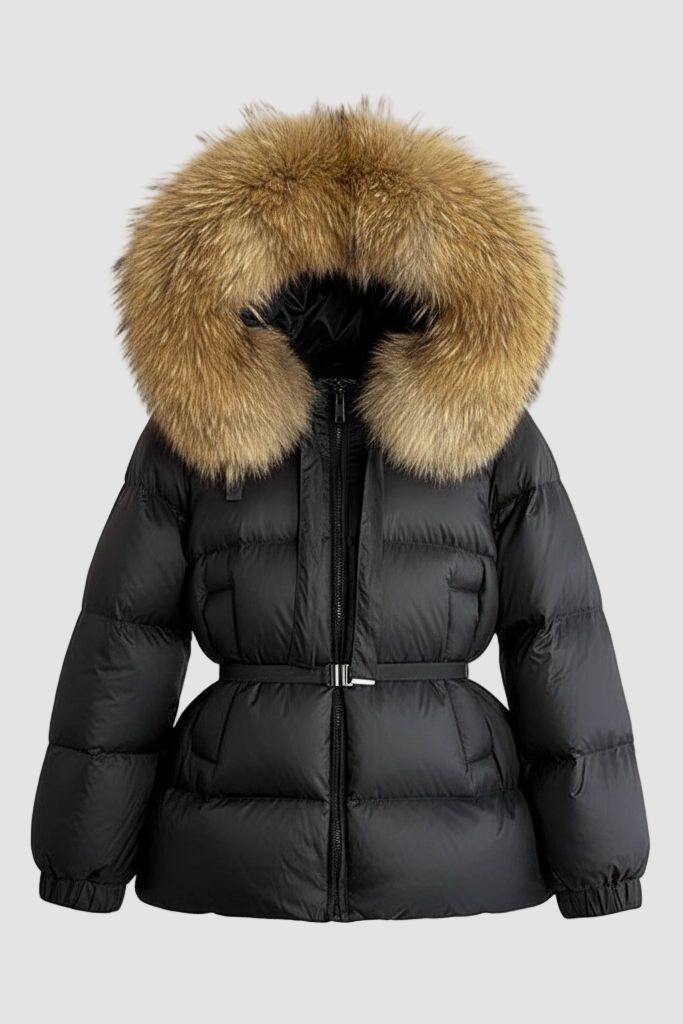 VALREYA – Raccoon Fur Hooded Puffer