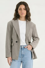 HADLEY - Tailored Suede Leather Blazer - Light Edition