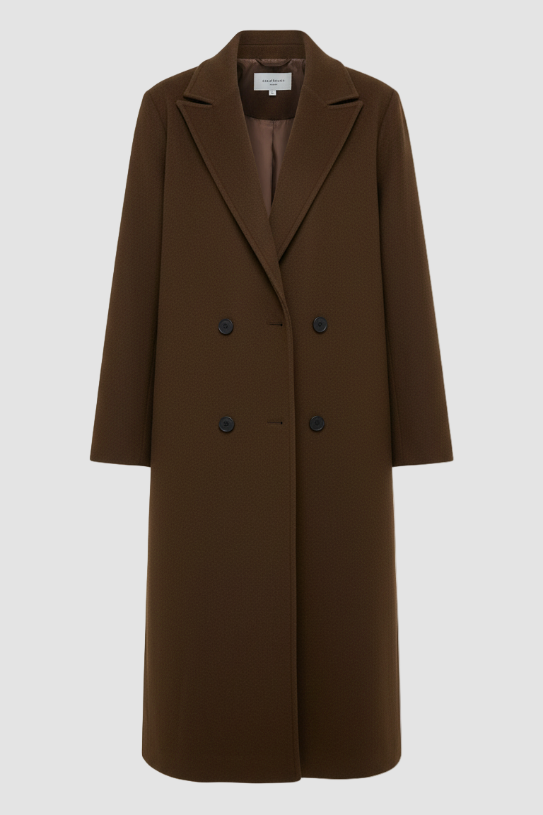 Brown coat on a white background