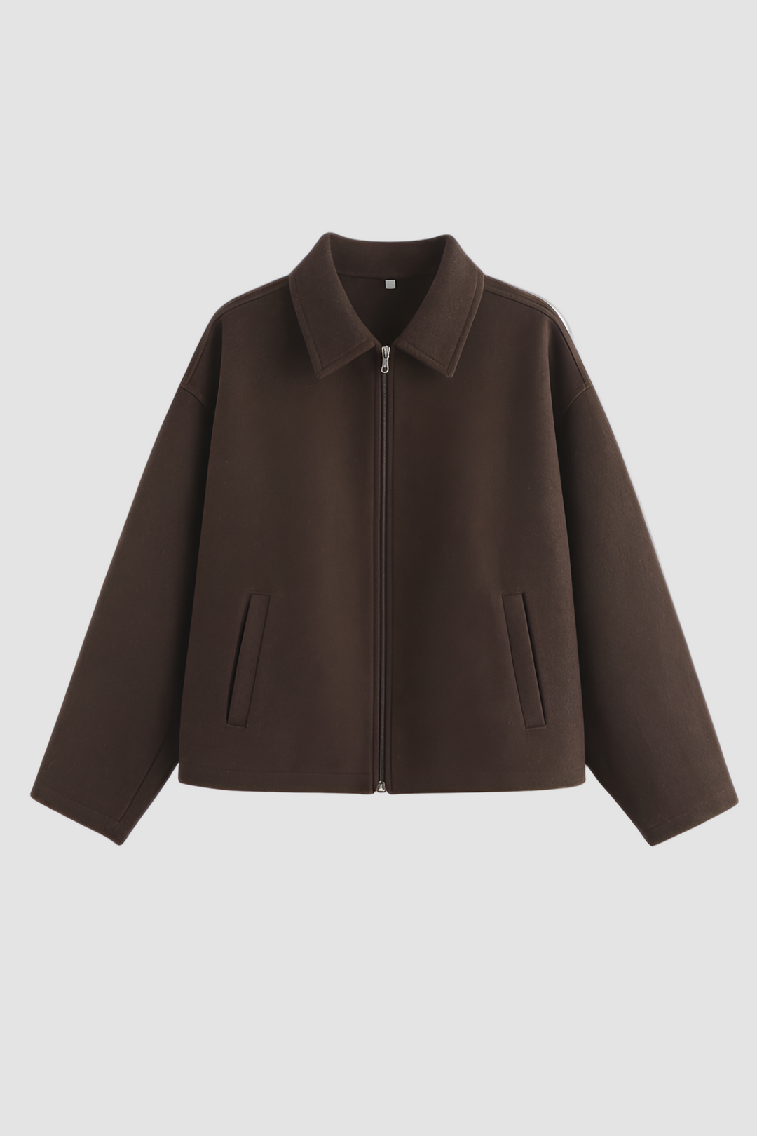 Brown jacket on a white background