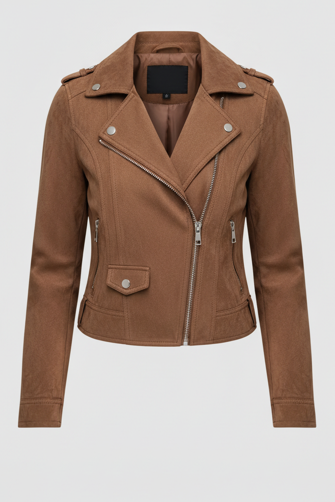 Brown jacket on a white background