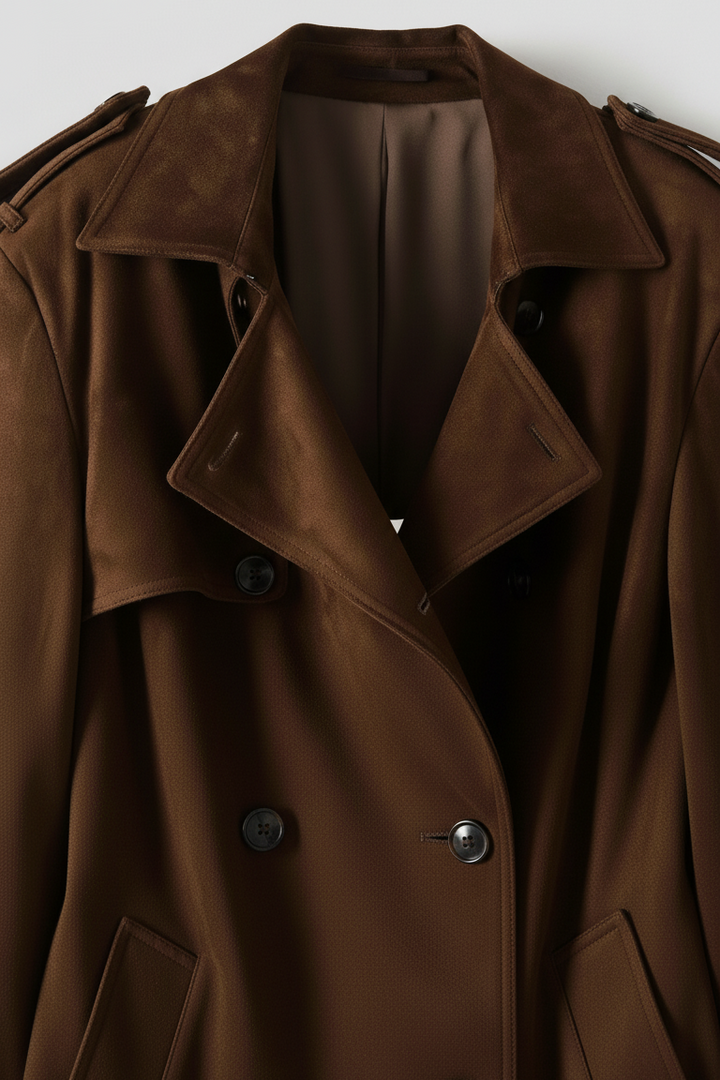 CHARLOTTE - Suede Leather - collar detail