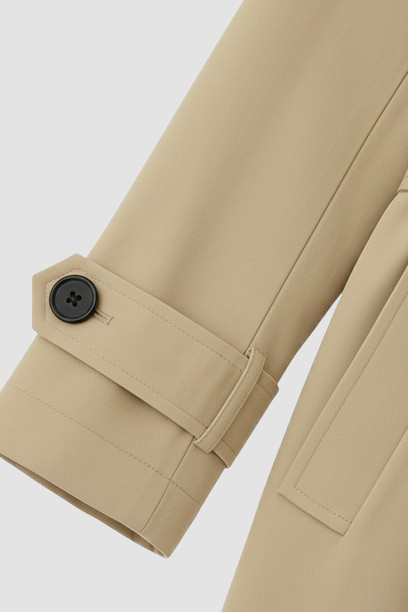 Discover CALYREN camel belted coat – a double-breasted trench blending modern sophistication, warmth, and timeless elegance.