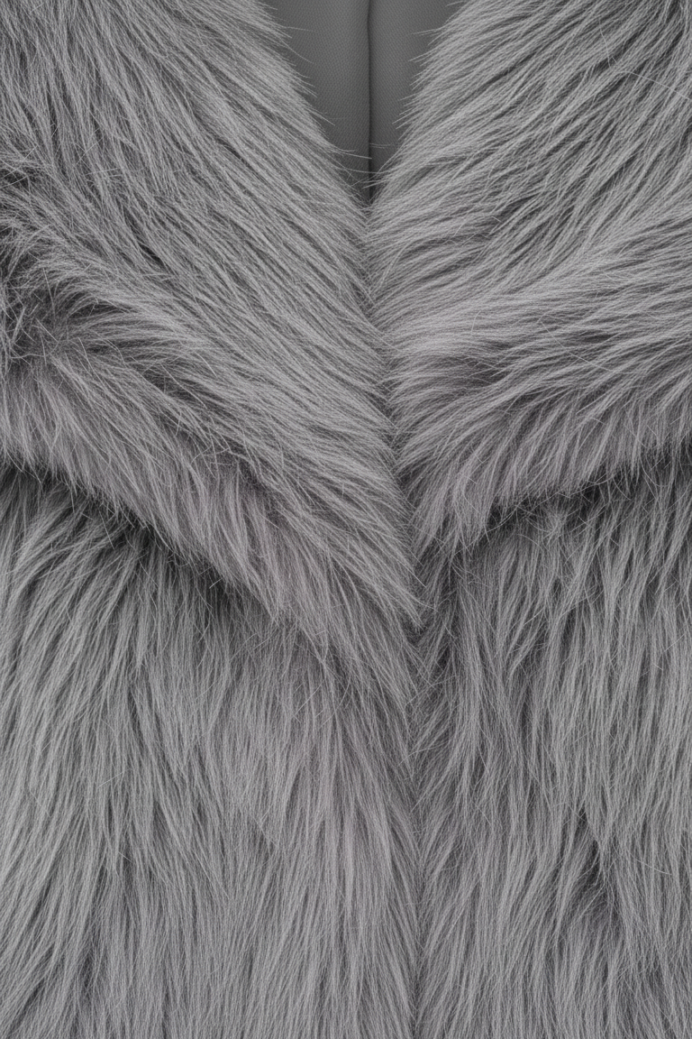 Close-up of gray fur texture