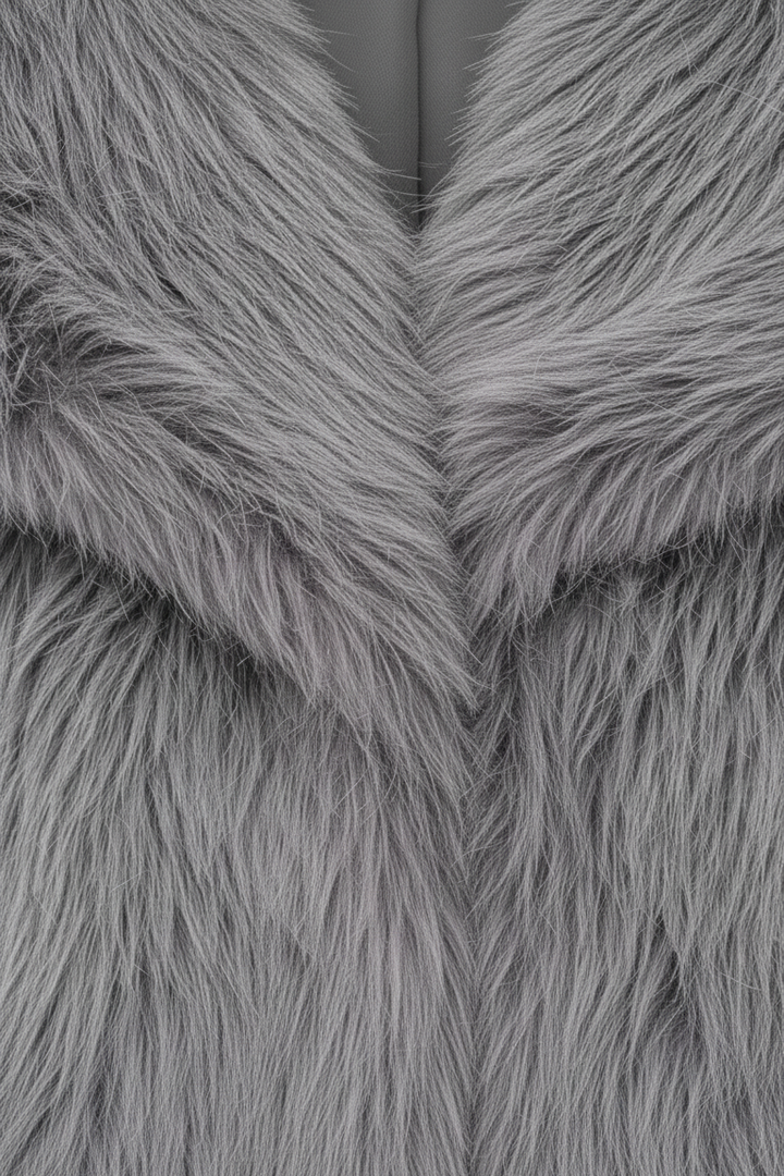 Close-up of gray fur texture