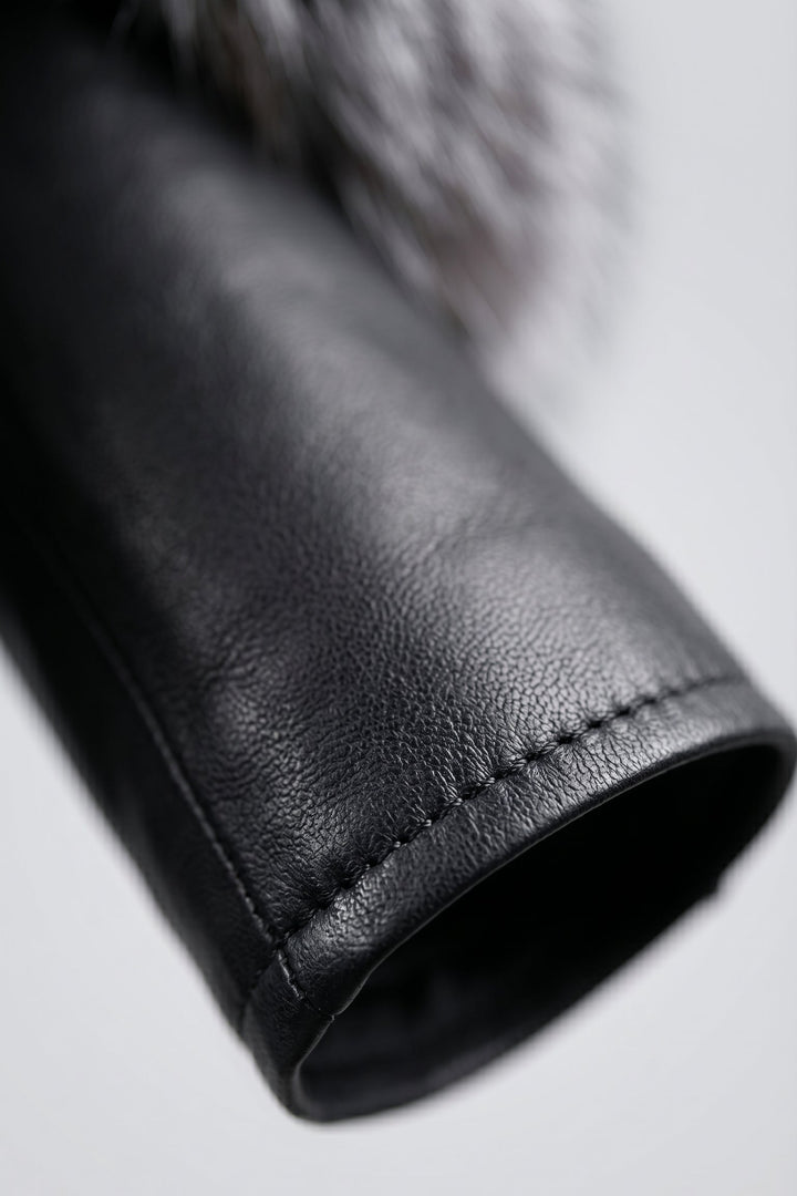 DELTA - Sable Fur Collar, luxurious, textured, sleeve & cuff detail