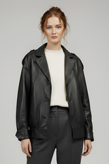 DEVON - Single-Breasted Vegetable-Tanned Leather Jacket