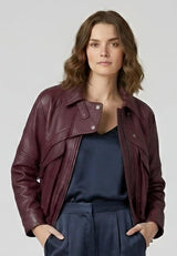 DREW - Bubble Sheepskin Leather Jacket