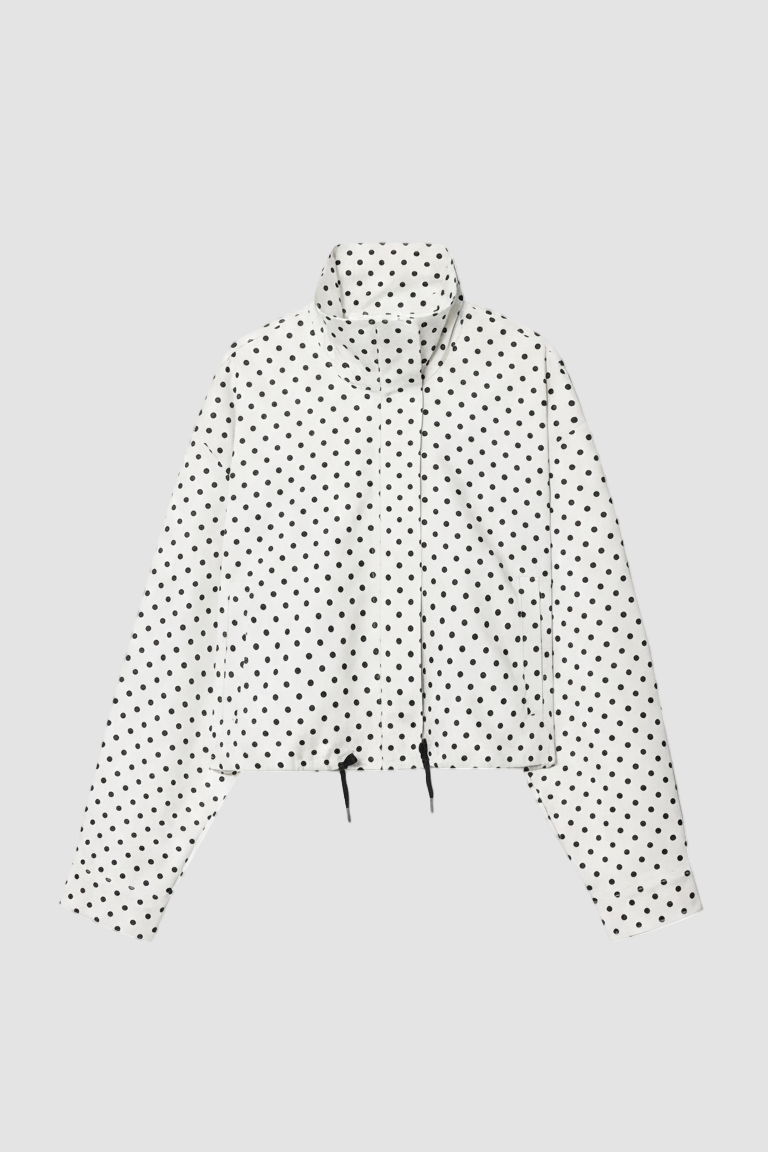 Dalvyn MIRAY Polka Dot Bomber Jacket – Front View