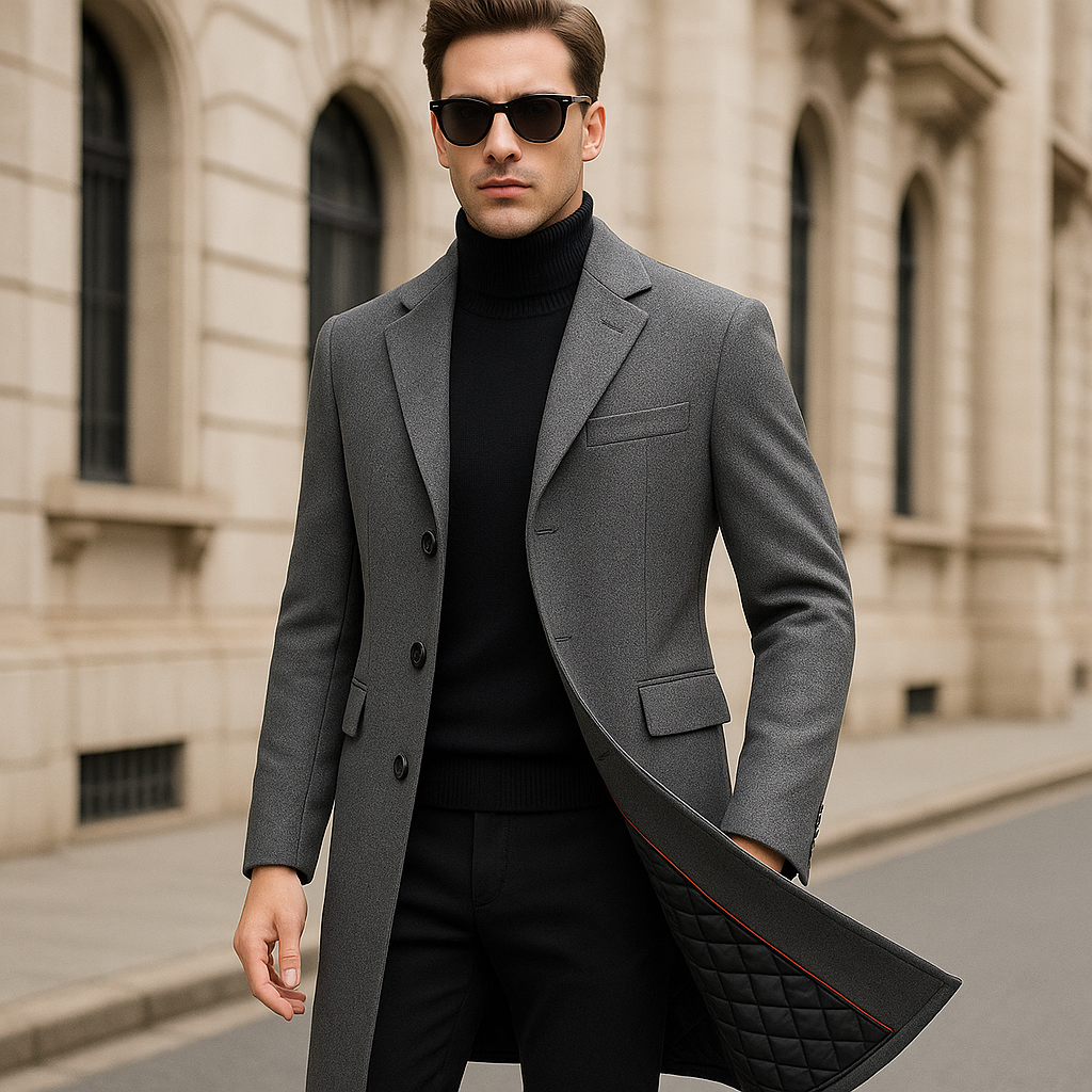 Dalvyn | Manteau long en laine pour homme
