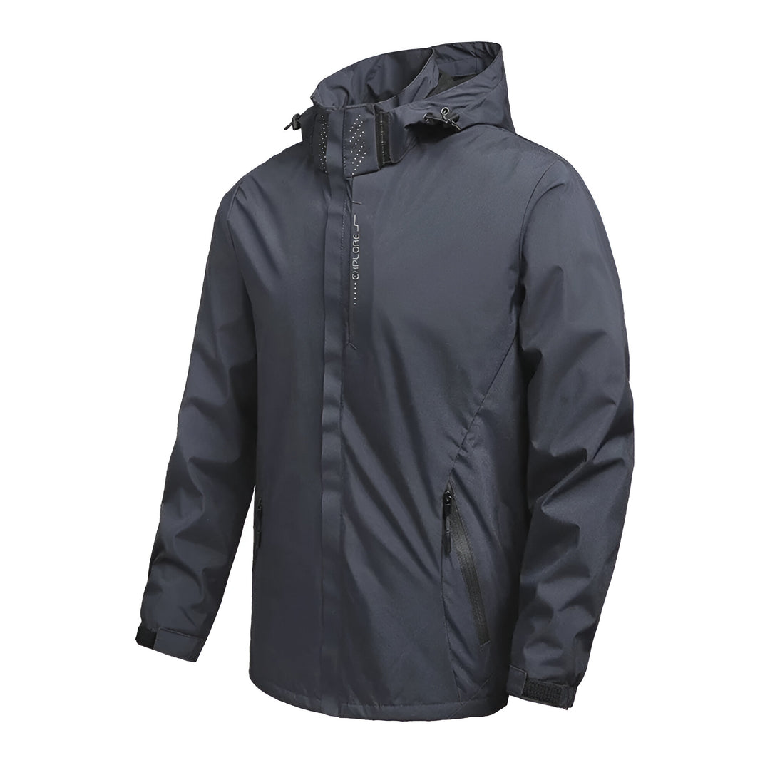 Dalvyn Men’s Waterproof Rain Jacket – Rain Jacket for Men – Detail of Fabric and Zipper