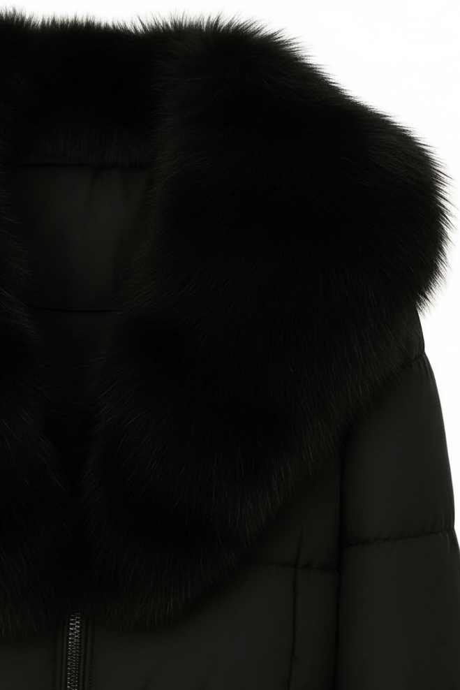 Dalvyn | Women's Puffer Jacket with Fox Fur Collar