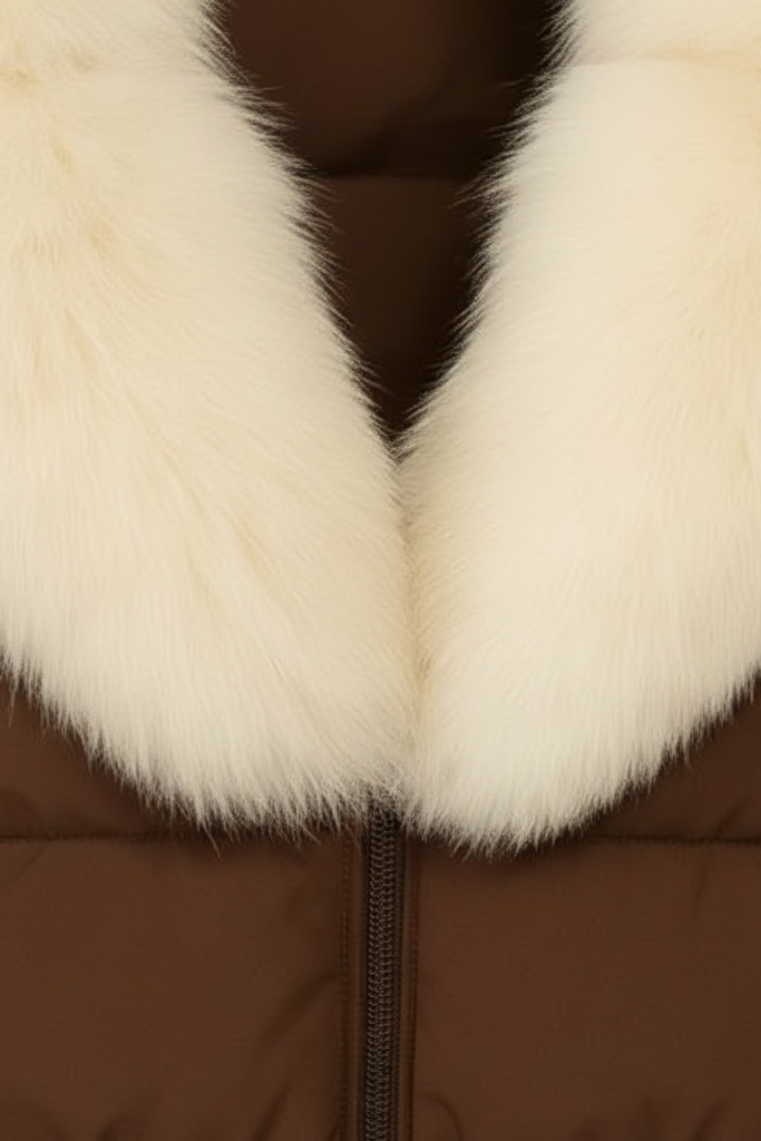 Dalvyn | Women's Puffer Jacket with White Fox Fur Collar