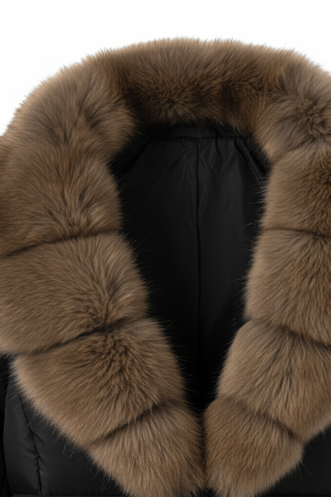 Dalvyn | Women's Puffer Jacket with Fox Fur Collar