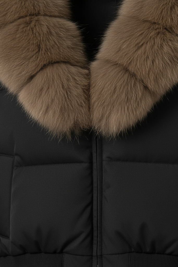Dalvyn | Women's Puffer Jacket with Fox Fur Collar