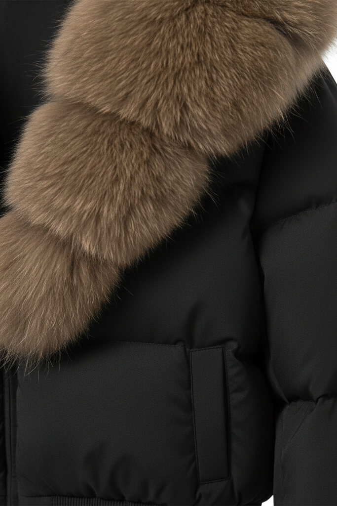 Dalvyn | Women's Puffer Jacket with Fox Fur Collar