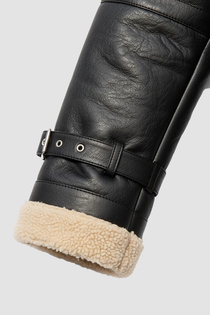 Discover the VALMIRA Lamb Motorcycle Jacket: short, warm, waterproof, windproof, and designed with bold biker details for winter, spring, and autumn.