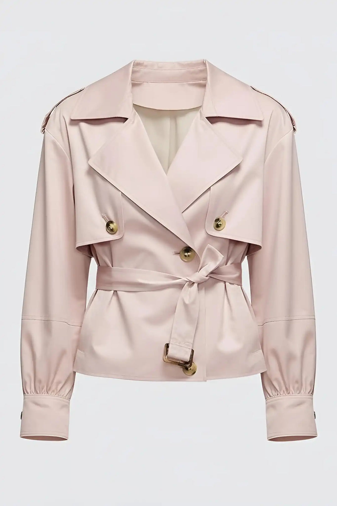 EIRIS – British Spring Trench Coat – Women’s sage beige trench front view