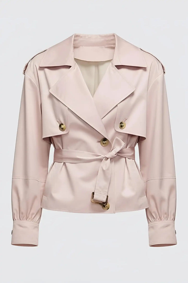 EIRIS – British Spring Trench Coat – Women’s sage beige trench front view