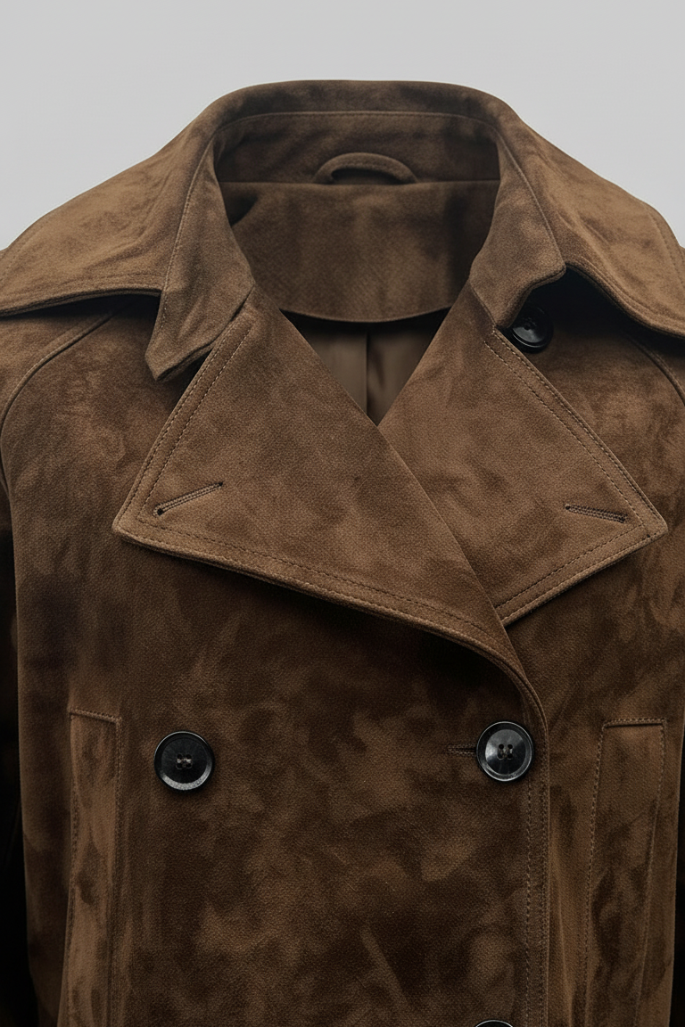 ELLIS - Suede Jacket Collar Detail