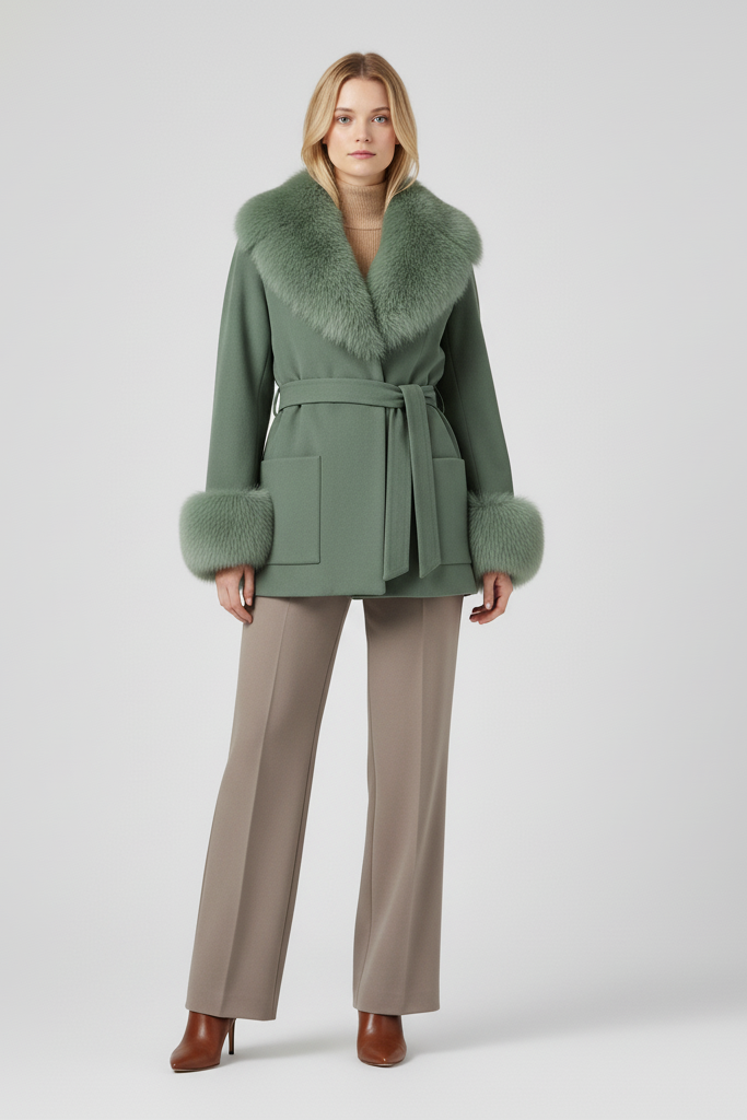 FARLENA coat – detailed shot of fur texture