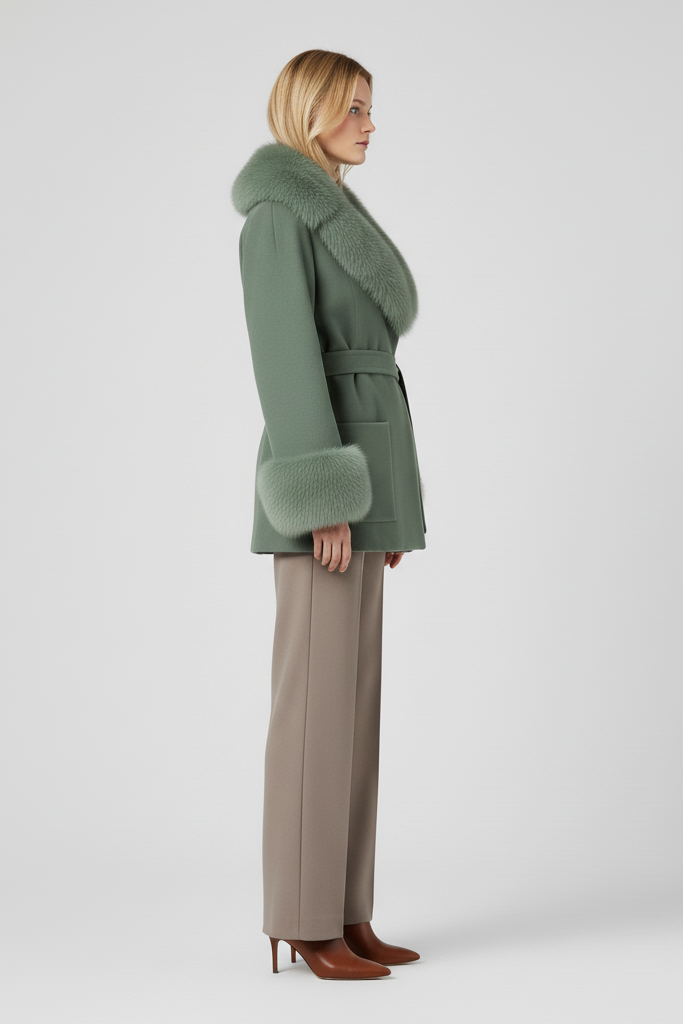 FARLENA coat – detailed shot of fur texture