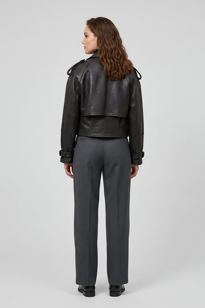 GEORGIA - Bubble Leather - signature pebbled texture, Back view
