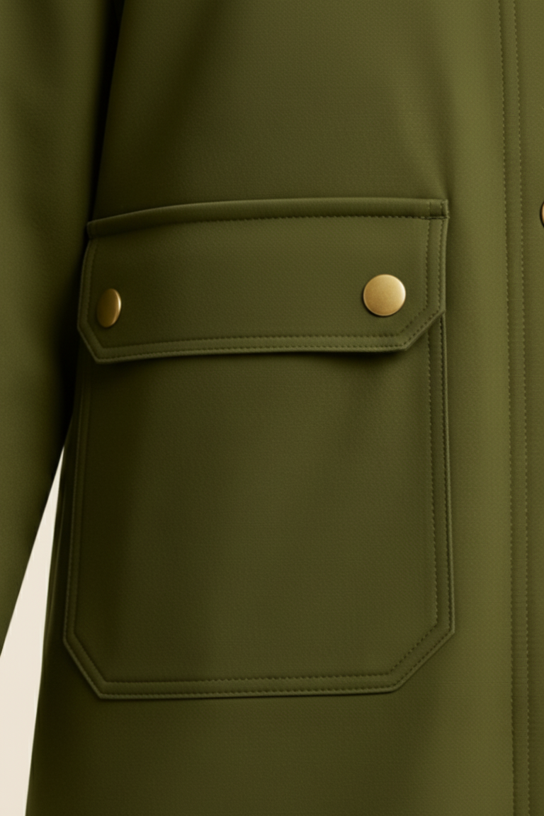 Green coat on background