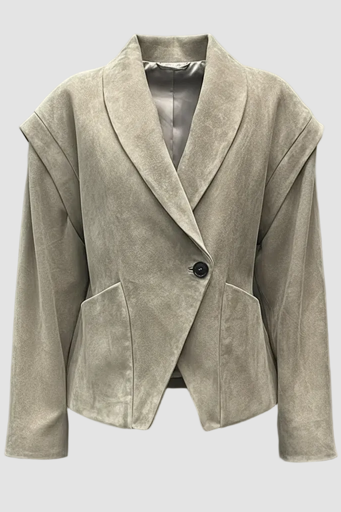 Grey blazer on a gray background