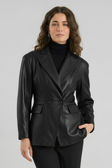 HADLEY - Tailored Smooth Leather Blazer