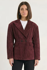 HADLEY - Tailored Suede Leather Blazer - Dark Edition