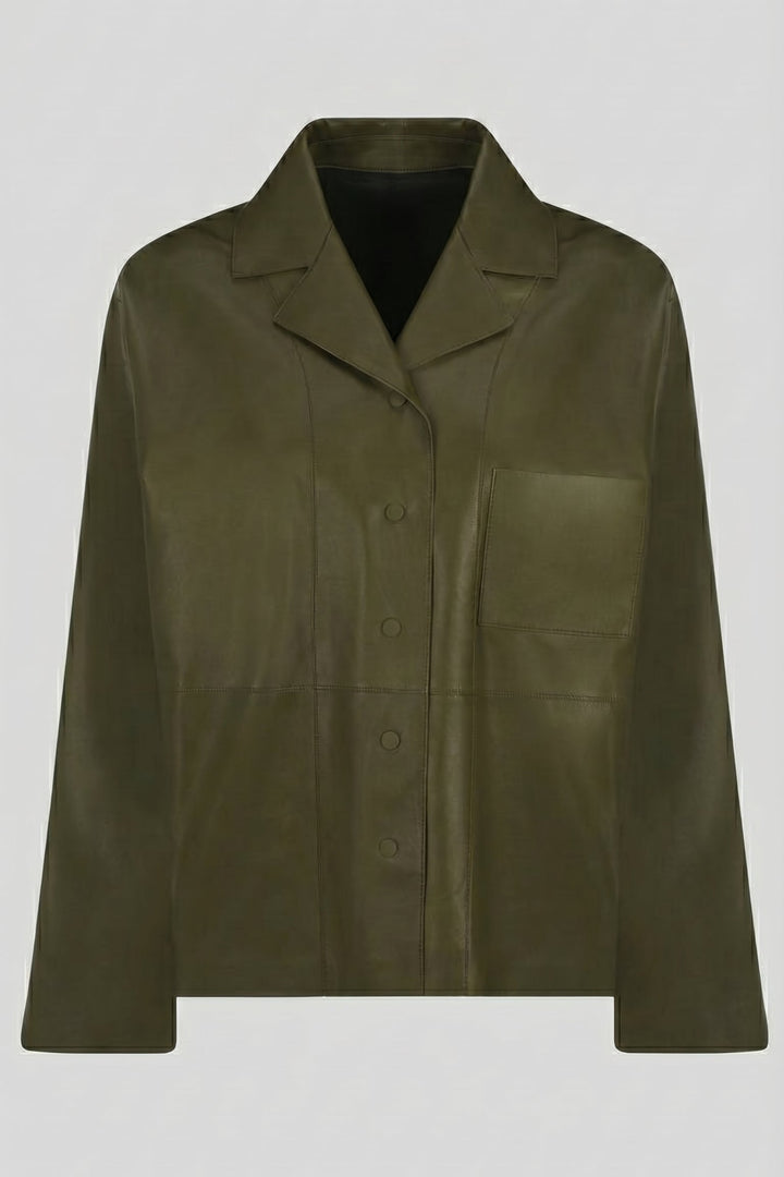 IMOGEN - Cropped Sheepskin - studio luxury shearling, front view