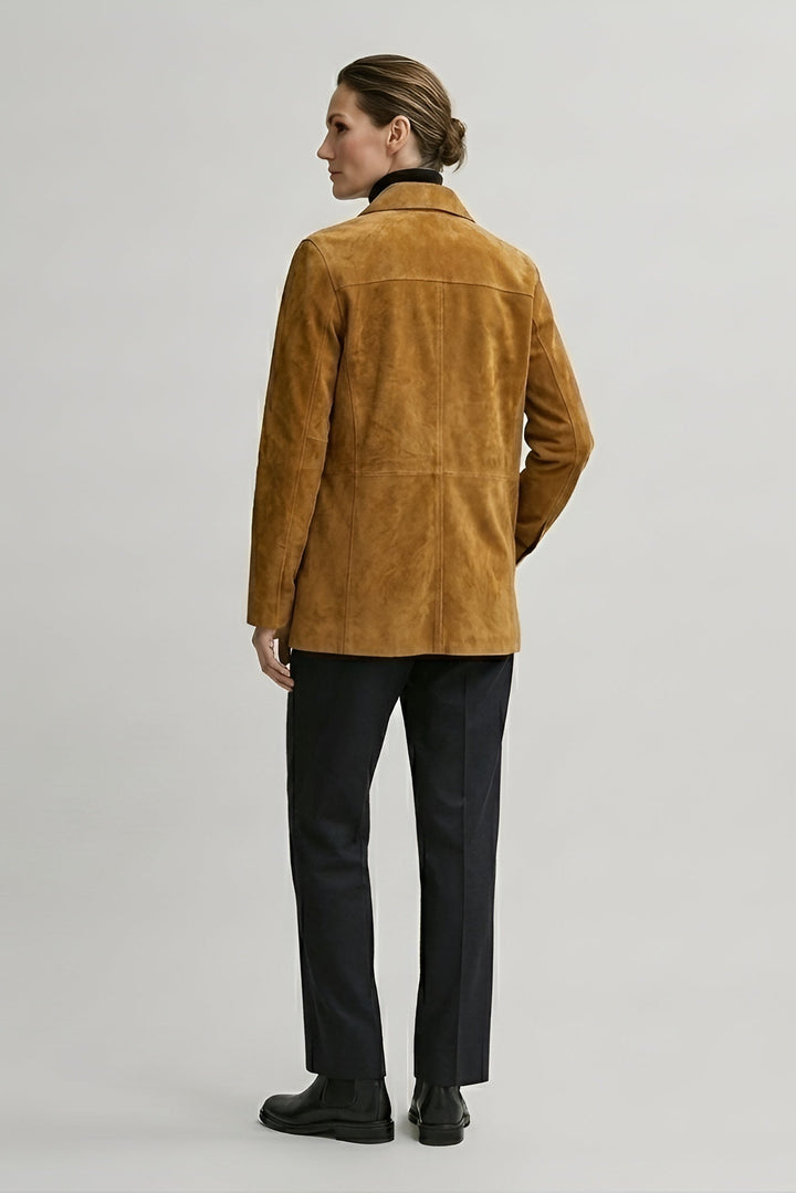 IVY - Tan suede jacket, back view
