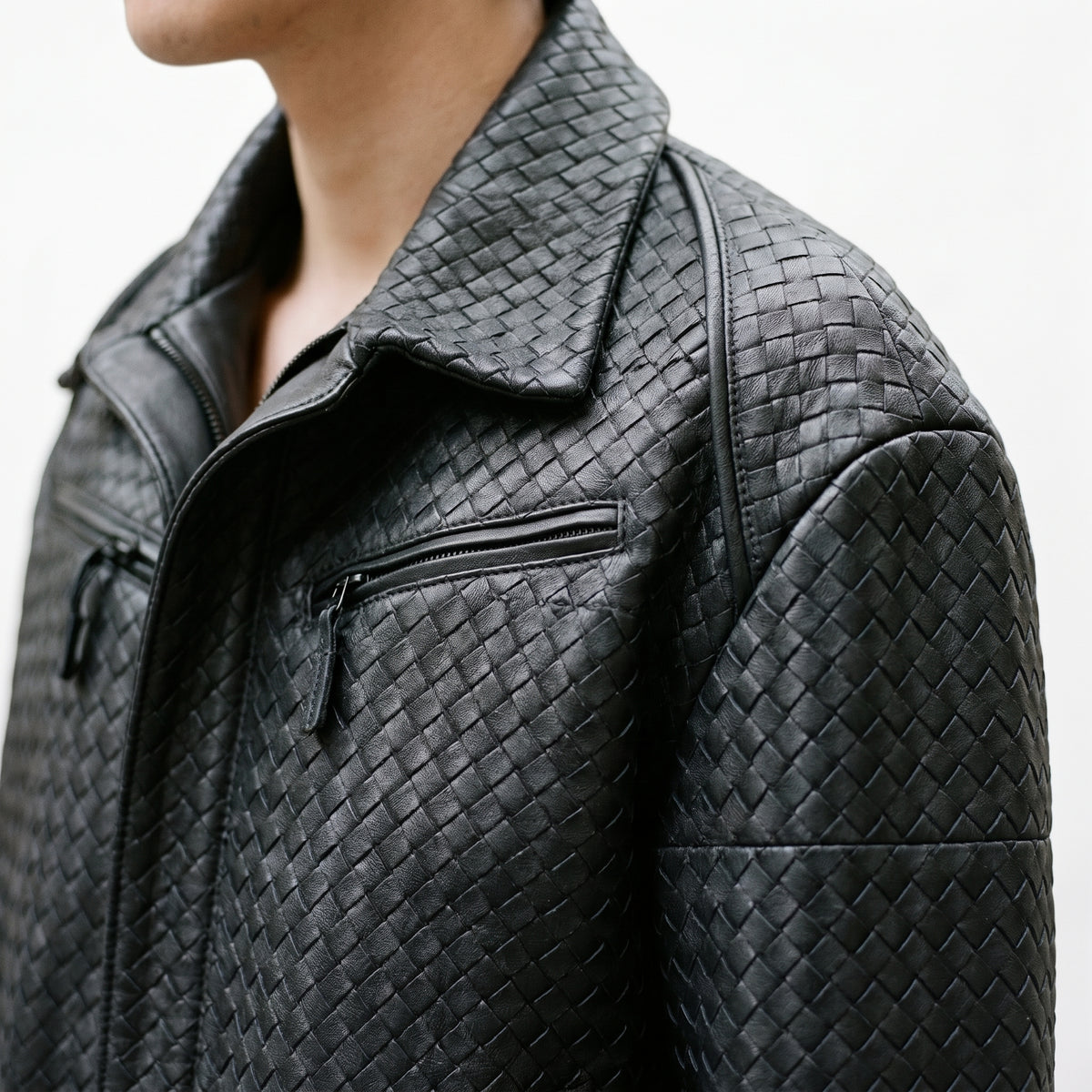 LEATHER, INTERWOVEN