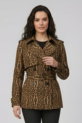 KENNEDY - Leopard Pattern Leather Jacket Sheepskin
