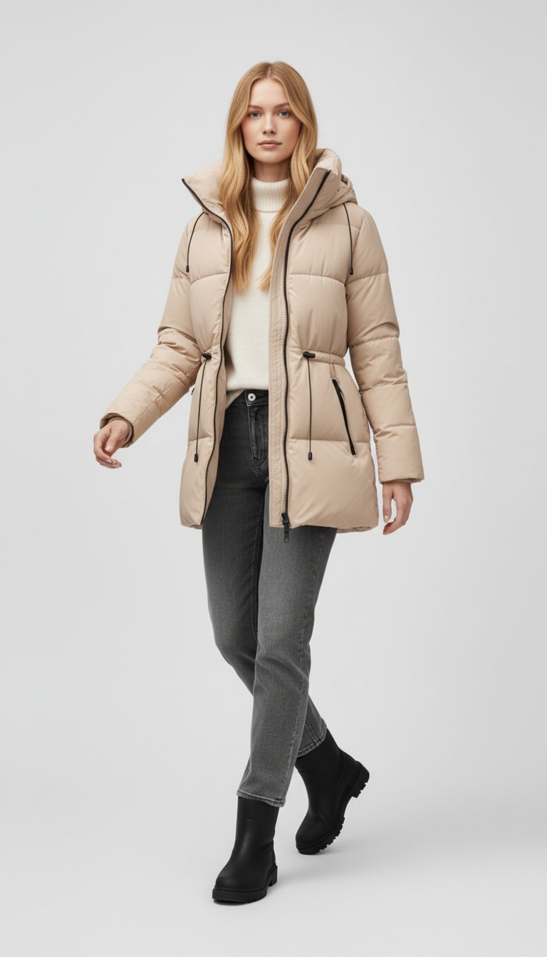 Knee Length Winter Coat Dalvyn Women’s Long Hooded Parka