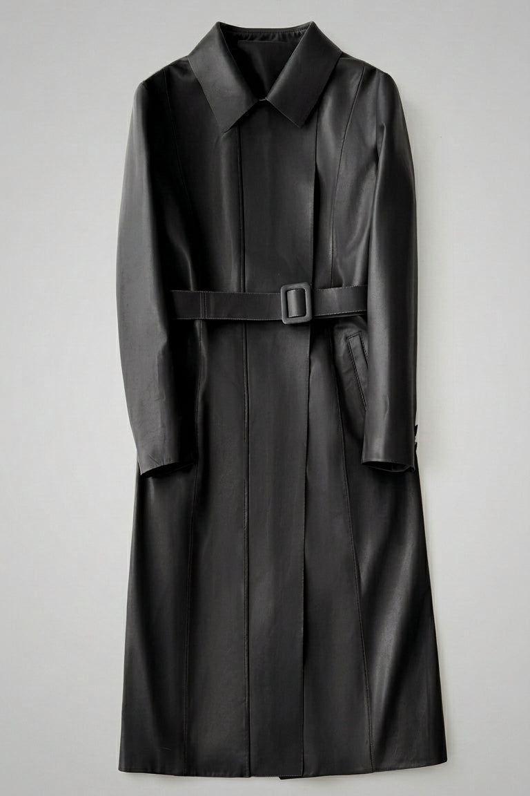 EMERSON - Long Belted Lea - vue arrière